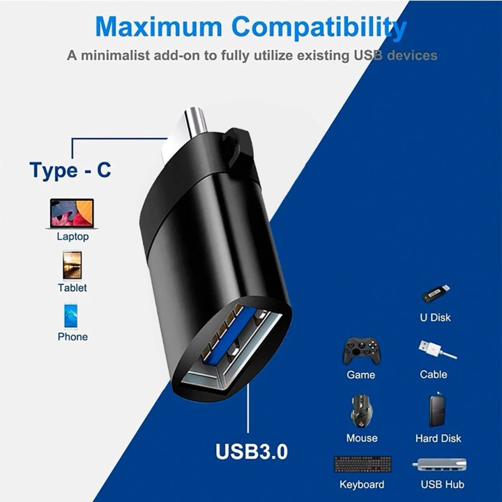 Adaptador OTG Tipo C - USB - Fazty.com 